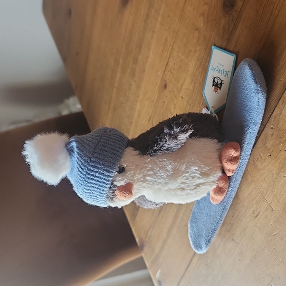 Jellycat Peanut Penguin Snowboarding 4.7x7.1" Soft & Plush NWT - Picture 5 of 7